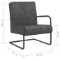 vidaXL Silla voladiza de terciopelo gris oscuro