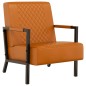 vidaXL Sillón de cuero sintético marrón vidaXL Sillón de cuero sintético marrón