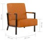 vidaXL Sillón de cuero sintético marrón vidaXL Sillón de cuero sintético marrón