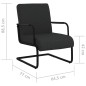 vidaXL Silla voladiza cuero sintético negra vidaXL Silla voladiza cuero sintético negra