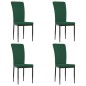 vidaXL Sillas de comedor 4 unidades terciopelo verde oscuro vidaXL Sillas de comedor 4 unidades terciopelo verde oscuro