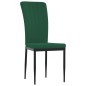 vidaXL Sillas de comedor 4 unidades terciopelo verde oscuro vidaXL Sillas de comedor 4 unidades terciopelo verde oscuro