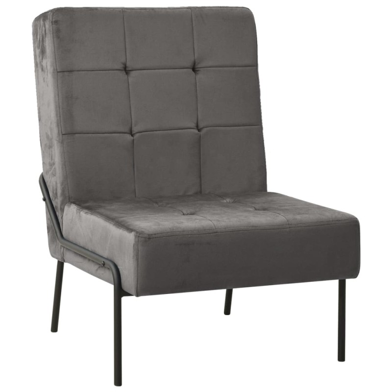 vidaXL Silla de relajación de terciopelo gris oscuro 65x79x87 cm vidaXL Silla de relajación de terciopelo gris oscuro 65x79x87 cm