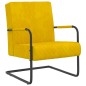 vidaXL Silla voladiza de terciopelo amarillo mostaza vidaXL Silla voladiza de terciopelo amarillo mostaza