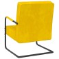 vidaXL Silla voladiza de terciopelo amarillo mostaza vidaXL Silla voladiza de terciopelo amarillo mostaza