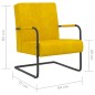 vidaXL Silla voladiza de terciopelo amarillo mostaza vidaXL Silla voladiza de terciopelo amarillo mostaza