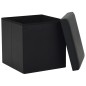 vidaXL Taburetes de almacenaje plegables 2 uds cuero sintético negro vidaXL Taburetes de almacenaje plegables 2 uds cuero sintético negro
