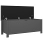 vidaXL Caja de almacenaje y cojín madera ingeniería gris 105x40x45 cm