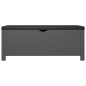 vidaXL Caja de almacenaje y cojín madera ingeniería gris 105x40x45 cm