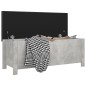 vidaXL Caja de almacenaje con cojín madera ingeniería gris hormigón vidaXL Caja de almacenaje con cojín madera ingeniería gris hormigón