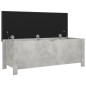 vidaXL Caja de almacenaje con cojín madera ingeniería gris hormigón vidaXL Caja de almacenaje con cojín madera ingeniería gris hormigón