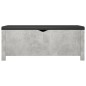 vidaXL Caja de almacenaje con cojín madera ingeniería gris hormigón vidaXL Caja de almacenaje con cojín madera ingeniería gris hormigón