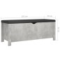 vidaXL Caja de almacenaje con cojín madera ingeniería gris hormigón vidaXL Caja de almacenaje con cojín madera ingeniería gris hormigón