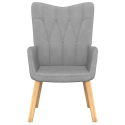 vidaXL Sillón de relax de tela gris claro