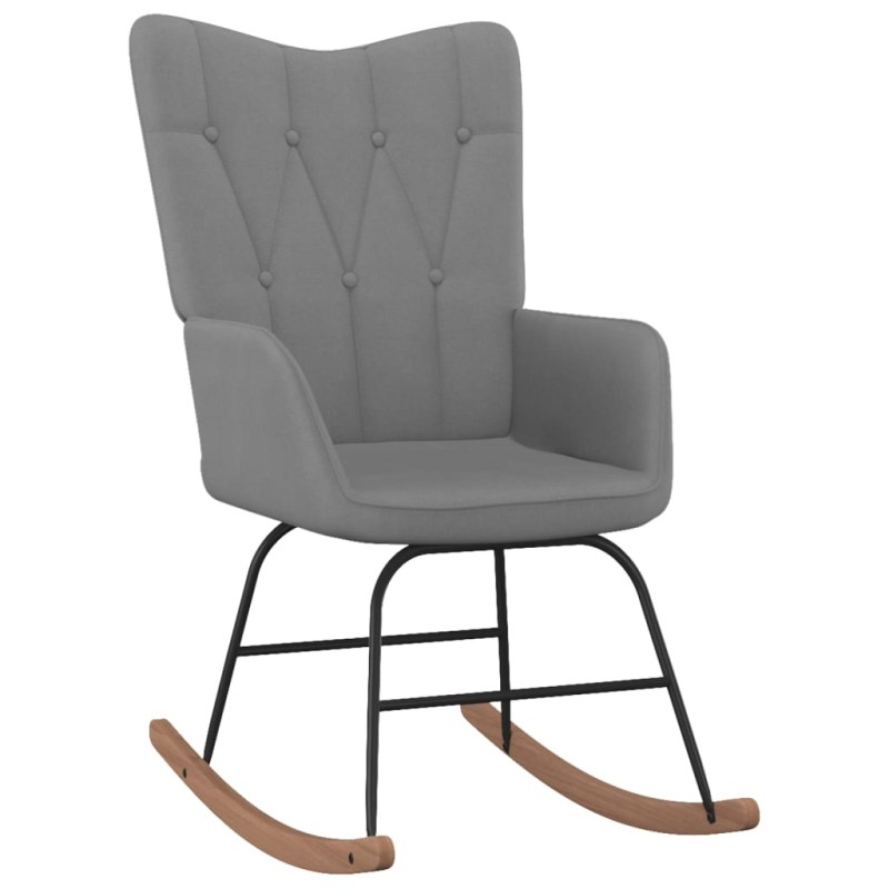 vidaXL Silla mecedora de tela gris oscuro vidaXL Silla mecedora de tela gris oscuro