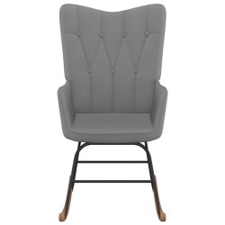 vidaXL Silla mecedora de tela gris oscuro