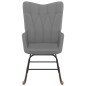 vidaXL Silla mecedora de tela gris oscuro vidaXL Silla mecedora de tela gris oscuro