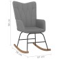 vidaXL Silla mecedora de tela gris oscuro vidaXL Silla mecedora de tela gris oscuro