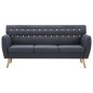 vidaXL Sofá de 3 plazas tapizado de tela gris oscuro 172x70x82 cm vidaXL Sofá de 3 plazas tapizado de tela gris oscuro 172x70x82 cm