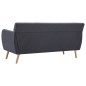 vidaXL Sofá de 3 plazas tapizado de tela gris oscuro 172x70x82 cm vidaXL Sofá de 3 plazas tapizado de tela gris oscuro 172x70x82 cm