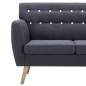 vidaXL Sofá de 3 plazas tapizado de tela gris oscuro 172x70x82 cm vidaXL Sofá de 3 plazas tapizado de tela gris oscuro 172x70x82 cm