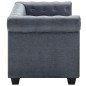 vidaXL Sofá Chesterfield de 2 plazas piel de ante artificial gris vidaXL Sofá Chesterfield de 2 plazas piel de ante artificial gris