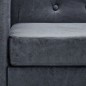 vidaXL Sofá Chesterfield de 2 plazas piel de ante artificial gris vidaXL Sofá Chesterfield de 2 plazas piel de ante artificial gris