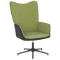 vidaXL Silla de relajación con reposapiés terciopelo y PVC verde claro vidaXL Silla de relajación con reposapiés terciopelo y PVC verde claro