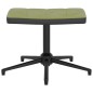 vidaXL Silla de relajación con reposapiés terciopelo y PVC verde claro vidaXL Silla de relajación con reposapiés terciopelo y PVC verde claro