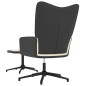 vidaXL Silla de relajación con reposapiés terciopelo y PVC crema vidaXL Silla de relajación con reposapiés terciopelo y PVC crema