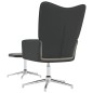 vidaXL Silla de relajación con reposapiés terciopelo y PVC gris claro vidaXL Silla de relajación con reposapiés terciopelo y PVC gris claro
