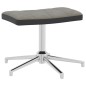 vidaXL Silla de relajación con reposapiés terciopelo y PVC gris claro vidaXL Silla de relajación con reposapiés terciopelo y PVC gris claro