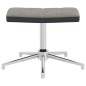 vidaXL Silla de relajación con reposapiés terciopelo y PVC gris claro vidaXL Silla de relajación con reposapiés terciopelo y PVC gris claro