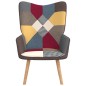 vidaXL Silla de relajación de tela patchwork vidaXL Silla de relajación de tela patchwork