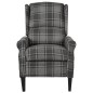 vidaXL Sillón de masaje reclinable de tela gris