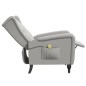 vidaXL Sillón de masaje reclinable de tela gris claro vidaXL Sillón de masaje reclinable de tela gris claro