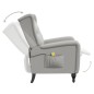 vidaXL Sillón de masaje reclinable de tela gris claro vidaXL Sillón de masaje reclinable de tela gris claro