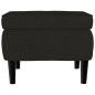 vidaXL Taburete con patas de madera terciopelo negro vidaXL Taburete con patas de madera terciopelo negro