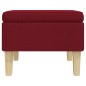 vidaXL Taburete con patas de madera tapizado tela rojo tinto vidaXL Taburete con patas de madera tapizado tela rojo tinto