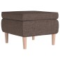 vidaXL Taburete con patas de madera tapizado tela gris taupé vidaXL Taburete con patas de madera tapizado tela gris taupé