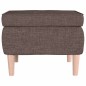 vidaXL Taburete con patas de madera tapizado tela gris taupé vidaXL Taburete con patas de madera tapizado tela gris taupé