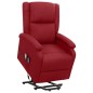 vidaXL Sillón de masaje elevable tela rojo tinto vidaXL Sillón de masaje elevable tela rojo tinto