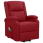 vidaXL Sillón de masaje elevable tela rojo tinto vidaXL Sillón de masaje elevable tela rojo tinto
