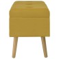 vidaXL Banco con compartimento de terciopelo amarillo mostaza 80 cm vidaXL Banco con compartimento de terciopelo amarillo mostaza 80 cm