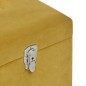 vidaXL Banco con compartimento de terciopelo amarillo mostaza 80 cm vidaXL Banco con compartimento de terciopelo amarillo mostaza 80 cm