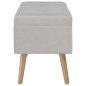 vidaXL Banco con compartimento de terciopelo gris 80 cm