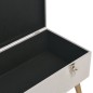 vidaXL Banco con compartimento de terciopelo gris 80 cm