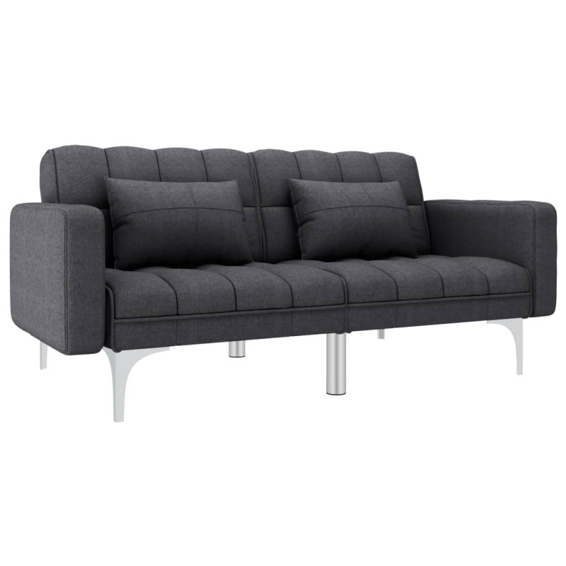 vidaXL Sofá cama de tela gris oscuro vidaXL Sofá cama de tela gris oscuro