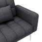 vidaXL Sofá cama de tela gris oscuro vidaXL Sofá cama de tela gris oscuro