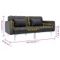 vidaXL Sofá cama de tela gris oscuro vidaXL Sofá cama de tela gris oscuro